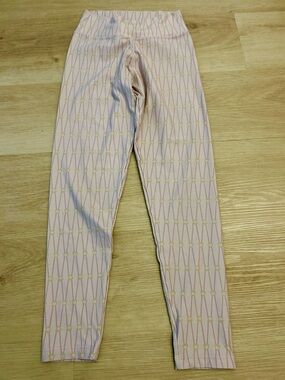 Liquido Light Pink Geometric Print Leggings Small